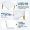 (Set of 4) Backrest Chairs With Gold Metal Legs A Perfect Match, Suitable For Minimalist And Contemporary Home Decor Styles - White / Gold - Image 7