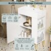 Hearth & Haven Amelia - Bathroom Vanity With Storage Cabinet, Single Ceramic Sink And Right Side Storage - White - Image 5