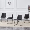 (Set of 4) Classic Chairs, A Stylish Seat Suitable For Modern Minimalist And Industrial Style Environments - Black - Image 4