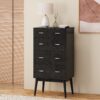 Wilbur - Faux Wood And Rubberwood 4 Drawer Dresser - Black - Image 8