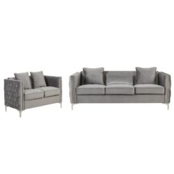 Bayberry - Sofa Loveseat Living Room Set - Gray
