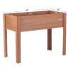 Raised Garden Bed & Legs, Elevated Planter Box For Outdoor Plants Flowers Fruits Vegetable Herb Growing - Coffee - Image 2