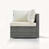 8 Pieces Outdoor Patio Furniture Sets, Garden Conversation Wicker Sofa Set, Single Sofa Combinable - Beiges / Gray - Image 13