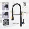 Commercial Kitchen Faucet With Pull Down Sprayer And Magnetic Docking Spray Head - Matte Black - Image 5