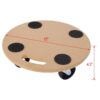 Furniture Moving Dolly, Heavy Duty Wood Rolling Mover With Wheels For Piano Couch Fridge Heavy Items, Securely Holds 500 Lbs (2 Piece Round Platform) - Natural - Image 2