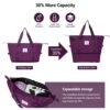 Luggage Set Of 5 Pieces, Expandable Hard Pc Luggage Set With Tsa Lock For Rotating Wheels, Lightweight Rolling Luggage - Wine Red - Image 4