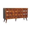 Solis - Carved 4 Door Sideboard - Brown - Image 2