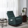 Accent Chair TV Chair Lazy Recliner Comfortable Fabric Leisure Sofa, Modern High Back Armchair - Deep Green - Image 2