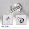 Bathroom Set 4 Pack With Towel Bar Racks, Toilet Paper Holder, Ring, Hook, Stainless Steel - Brushed Nickel - Image 6