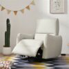 Wall Hugger Recliner, Power Recliner Chair, Electric Recliner For Living Room, Leather Reclining Armchair, Reclining Sofa For Bedroom / Apartment / Rv, With USB Port (Type - C) - Light Gray - Image 8
