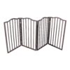Pet Gate Dog Gate For Doorways, Stairs Or House Freestanding Folding - Dark Brown - Image 4