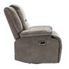 360° Swivel And Rocking Home Theater Recliner Manual Recliner Chair With A Led Light Strip For Living Room - Gray - Image 15