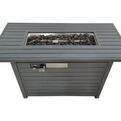 Outdoor Versatile Fire Pit Table With Lid - Gray