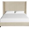 King Upholstered Elegant Design Bed - Beige - Image 2