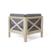Brava - X Back Corner Chair - Light Gray - Image 4