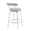 Rhonda - Contemporary Counter Stool (Set of 2) - Chrome / Light Gray - Image 4