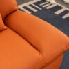 270 Swivel Glider Recliner Chair, Power Recliner Rocking Chair, USB Port Charge For Nursery Chair With Atmosphere Lamp For Living Room Bedroom Apartment - Orange - Image 15