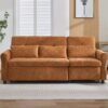 2 In 1 Sofa 3 Seater Sofa With Sofa Bed And Reversible Recliner - Orange - Image 5