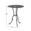 Charleston 3 Pieces Cast Bistro Set - Copper - Image 3