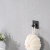 Bathroom Hardware Set Stainless Steel With Towel Bar, Paper Holder, And Hooks - Matte Black - Image 4