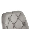 Modern Velvet Fabric Dining Chair With Chrome Legs, Soft And Comfortable, Lift Adjustment, Space Saving - Gray - Image 17