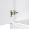 Modern Bathroom Storage Cabinet With 2 Laundry Baskets, 1 Drawer, Adjustable Shelf - White - Image 19