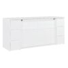 Full Size Murphy Bed With Drawers, Cabinets And USB Ports - White - Image 5