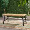 Outdoor Dining Set With 2 Bench And 1 Dining Table - Light Brown - Image 7