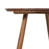 Contemporary Solid Wood Slat Top Round Patio Dining Table - Black Wash - Image 3