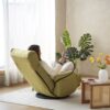 Adjustable Swivel Lounge Chair With 360 Degree Rotating Seat And Headrest Support Leisure Chair Deck Chair Game Chair For Living Room - Green - Image 7