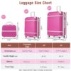 Hardshell Luggage Sets 3 Pieces 20" / 24" Luggages And Cosmetic Case Spinner Suitcase With Tsa Lock Lightweight - Pink - Image 2