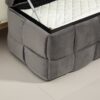 Stylish Storage Ottoman Bench With Safety Hinge For Living Room & Bedroom - Dark Gray - Image 10
