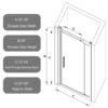 Scalable - Shower Door With 1 / 4" Clear Tempered Glass And Aluminium Alloy Frame - Matte Black - Image 3