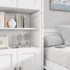 Full Size Murphy Bed With 1 Side Cabinet Storage Shelf, Cabinet Bed Folding Wall Bed With Desk Combo Perfect For Guest Room, Study, Office - White - Image 15