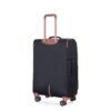 4 Piece Set (16/20/24/28), Softshell Suitcase Spinner Wheels Terylene Luggage Sets Carry On Suitcase Luggage Lightweight Durable Suitcase - Black - Image 11