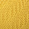 Bordeaux - Knitted Cotton Round Pouf, Versatile Ottoman Or Floor Cushion - Yellow - Image 5