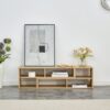 2 Piece Cube TV Stand And L Shaped Entertainment Center With Open Storage And 2 Shelves - Burly Wood - Image 4