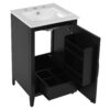 Modern Freestanding 20.3" Bathroom Vanity With Sink, Functional Drawer, Soft Closing Door - Black - Image 18