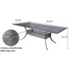 Rectangular 6 Person 84.25" Long Dining Set With Cushions - Gray / Navy - Image 8