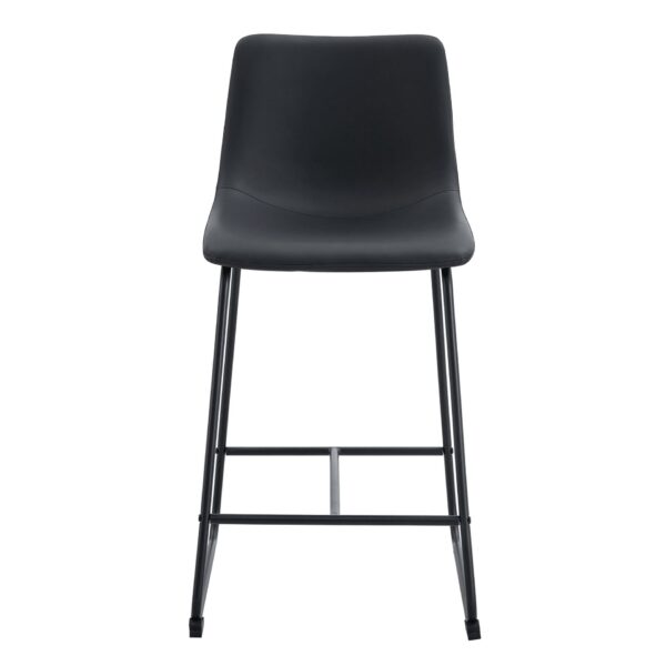 (Set of 2) Modern Minimalist Style Material Bar Stools, Suitable For Kitchen, Bar And Modern Home Design - Black