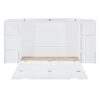 Full Size Murphy Bed With Drawers, Cabinets And USB Ports - White - Image 18