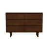 Dubrovnik - Mid-Century Modern Dresser With 6 Drawers - Brown - Image 2