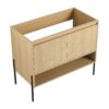 Minimalist 36" Freestanding Bathroom Vanity With 2 Soft Close Cabinet Doors - Oak - Image 8