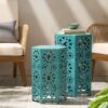 Eliana - Stylish Side Table - Teal - Image 9