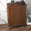 Caroline - Mid-Century Modern Dresser 5 Drawer - Dark Brown - Image 10
