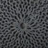 Bordeaux - Knitted Cotton Round Pouf Ottoman - Gray - Image 4