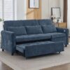 2 In 1 Sofa, 3 Seater Sofa With Sofa Bed And Reversible Recliner - Blue - Image 7