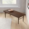 Mia - Mid-Century Modern Bench - Dark Brown - Image 17