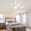 42" Ceiling Fan With Light And Remote Cotnrol 6 Speeds DC Reversible Motor - White - Image 6