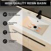 Bathroom Vanity With Resin Countertop Sink, 2 Doors Cabinet Set - Oak - Image 5
